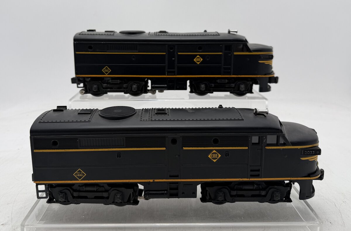 Lionel 2032 Vintage O Erie Alco AA Diesel Locomotive Set EX