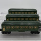 Lionel 6440S Vintage O Two-Tone Green Pass Cars: 6440, 6440 & 6441 (Set of 3) VG