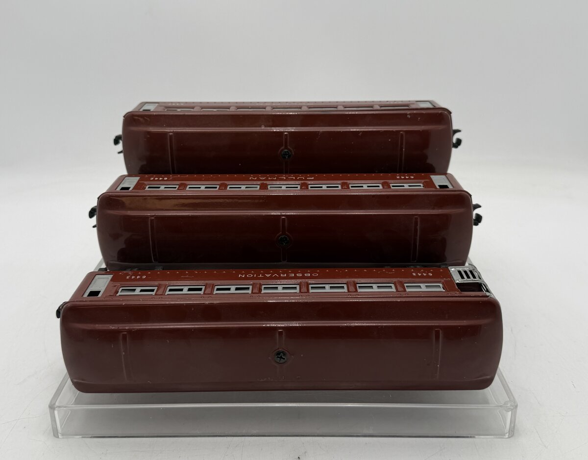 Lionel 6442S Vintage O Tinplate Pullman & Observation Cars: 6442, 6442 & 6443 VG