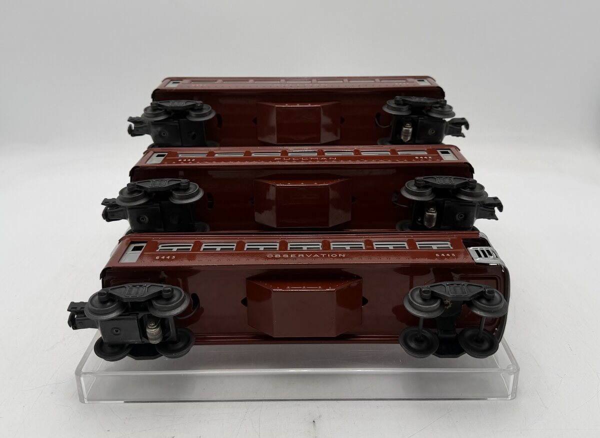 Lionel 6442S Vintage O Tinplate Pullman & Observation Cars: 6442, 6442 & 6443 VG