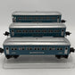 Lionel 2630S Vintage O Prewar Tinplate Blue/Silver Passenger Cars (Set of 3) VG