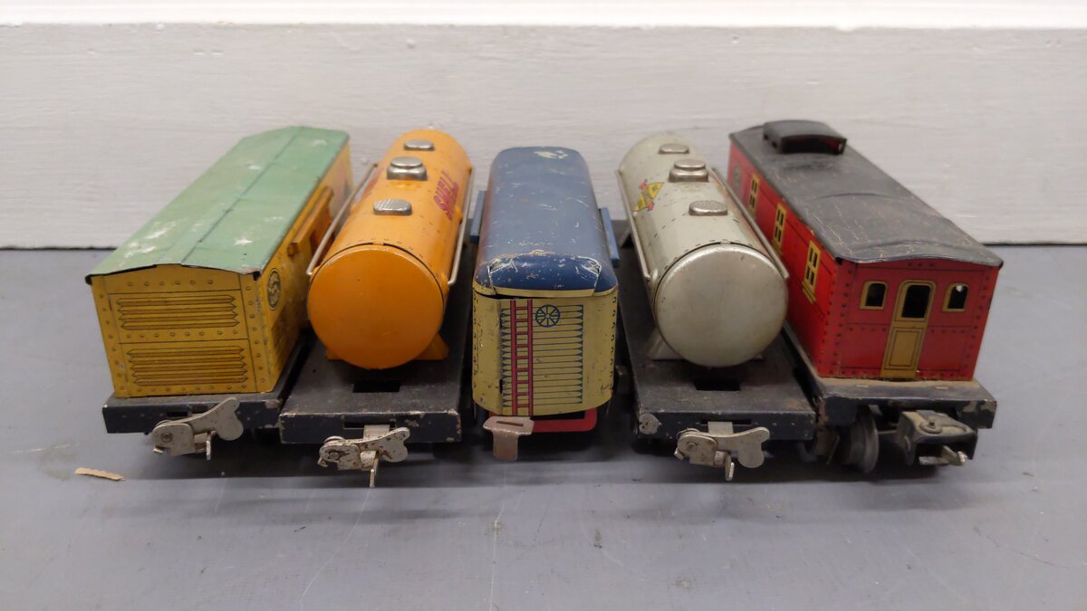 Lionel & Marx Vintage O Prewar Freight Cars: 1679, 1680, 555, 1680, 1682 [5] VG