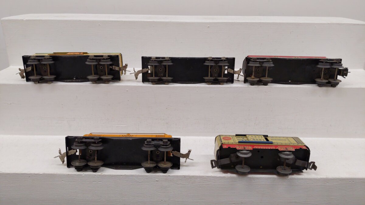 Lionel & Marx Vintage O Prewar Freight Cars: 1679, 1680, 555, 1680, 1682 [5] VG