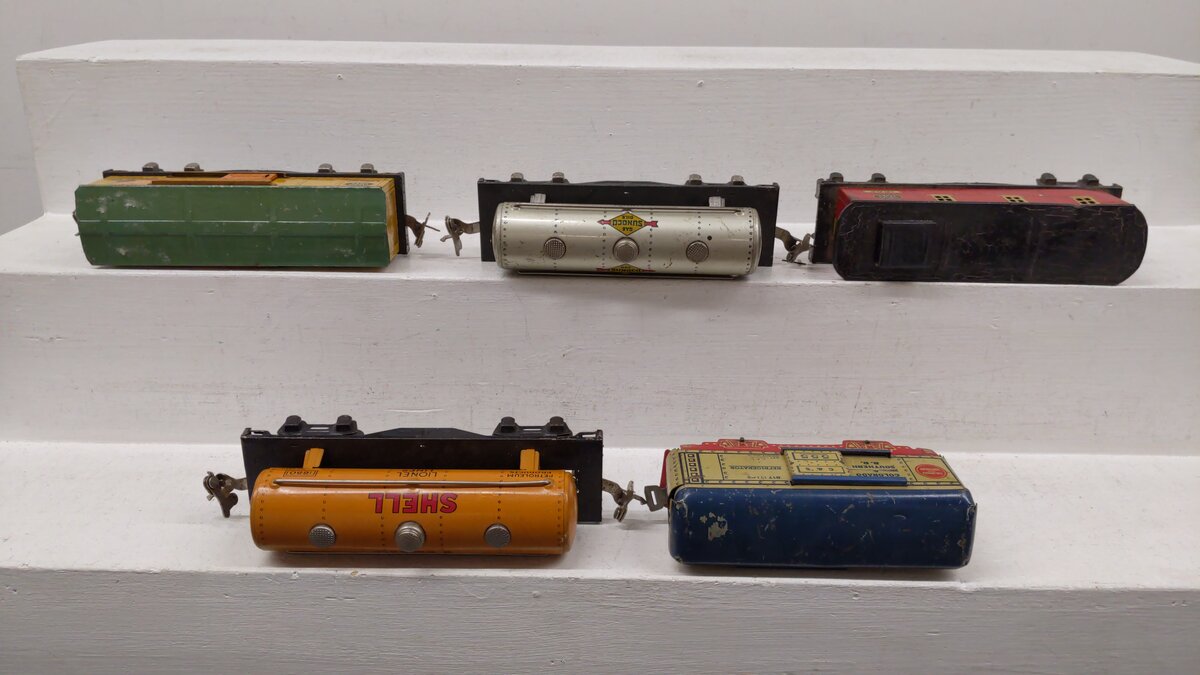 Lionel & Marx Vintage O Prewar Freight Cars: 1679, 1680, 555, 1680, 1682 [5] VG