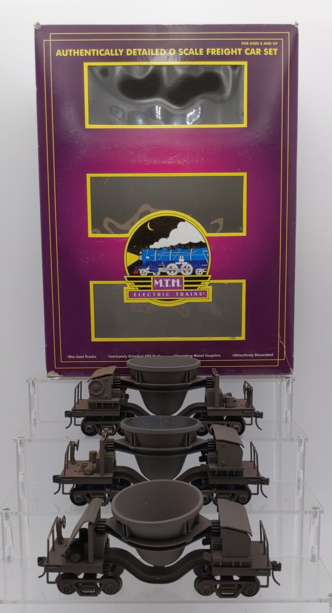 MTH 20-90011 O Gauge Undecorated Premier Slag Car Set - Custom Weathered EX/Box