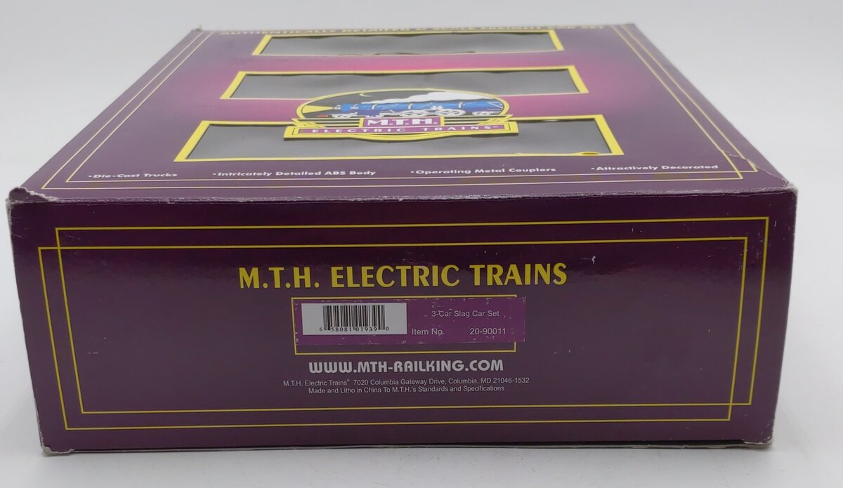 MTH 20-90011 O Gauge Undecorated Premier Slag Car Set - Custom Weathered EX/Box
