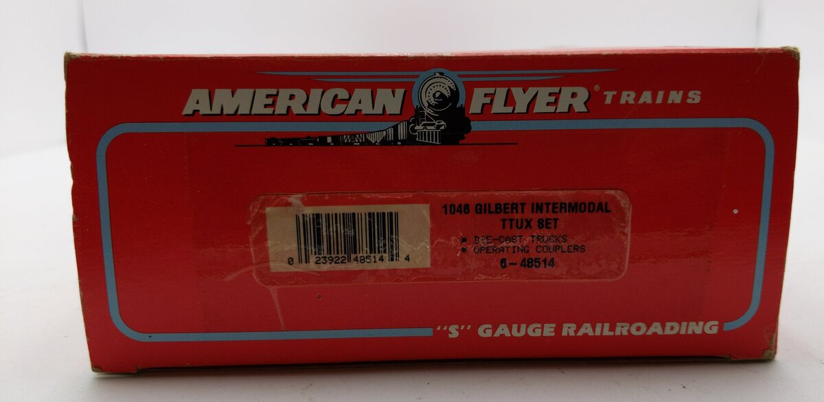 American Flyer 6-48514 S Scale Gilbert Intermodal TTUX Set LN/Box