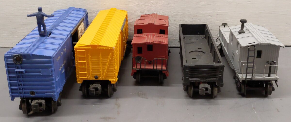 Lionel Vintage O Gauge Freight Cars: 347000, 2419, 3424, 6656, 6257 [5] VG