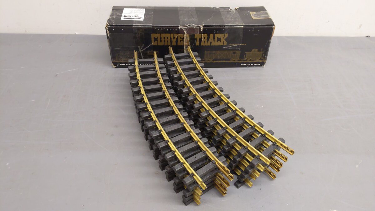 Aristo-Craft ART-11500 G Euro Brass 5 Ft. Diameter Curved Track Sections (12) EX/Box