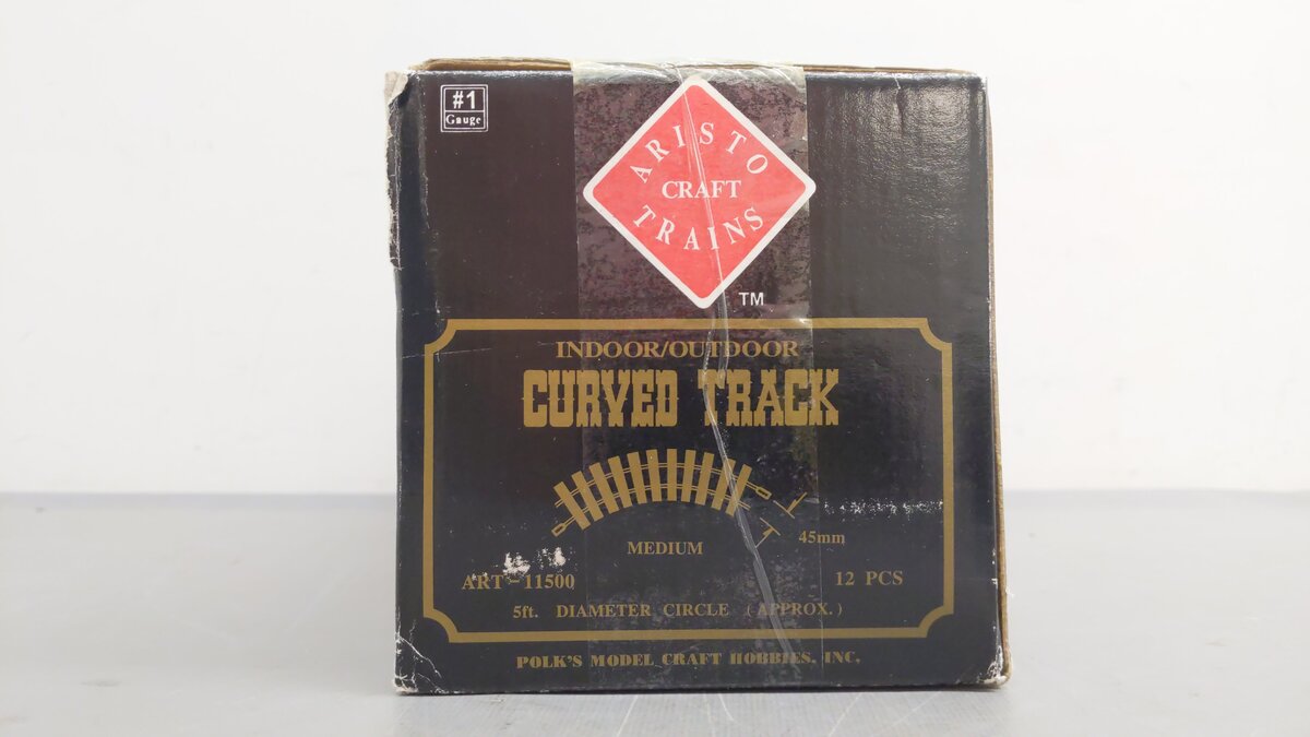 Aristo-Craft ART-11500 G Euro Brass 5 Ft. Diameter Curved Track Sections (12) EX/Box