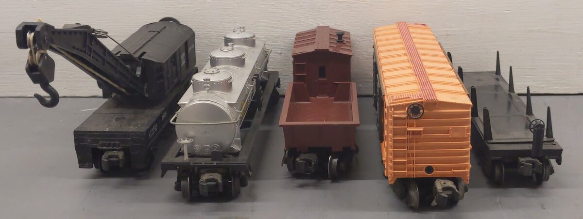 Lionel Vintage O Gauge Freight Cars: 646825, 3451, 6119, 6415, 2460 [5] VG