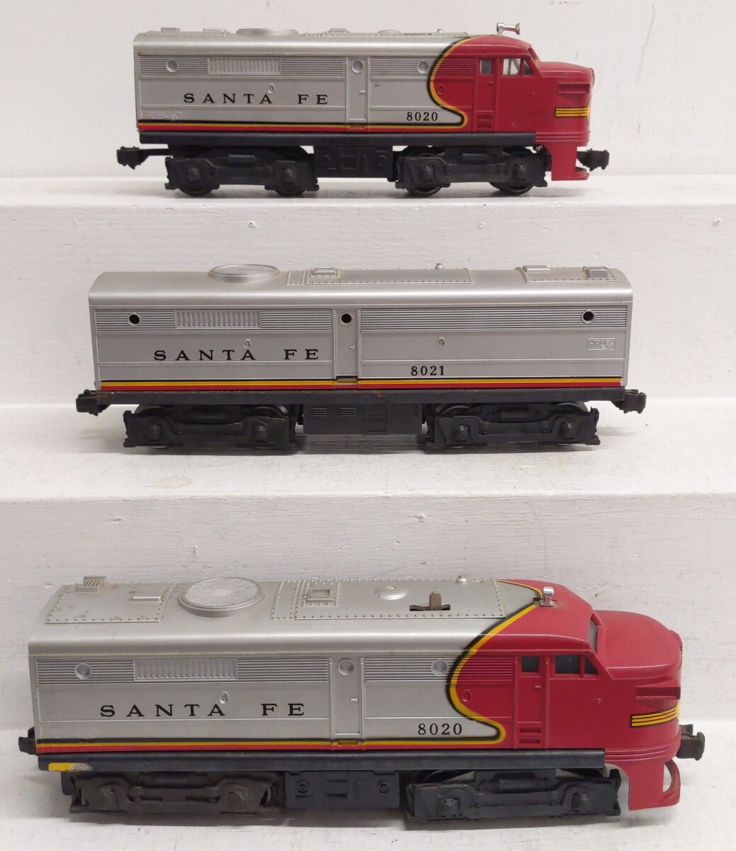 Lionel 6-8020 Santa Fe Alco AAB Diesel Locomotive Set #8020 #8021 [3] VG