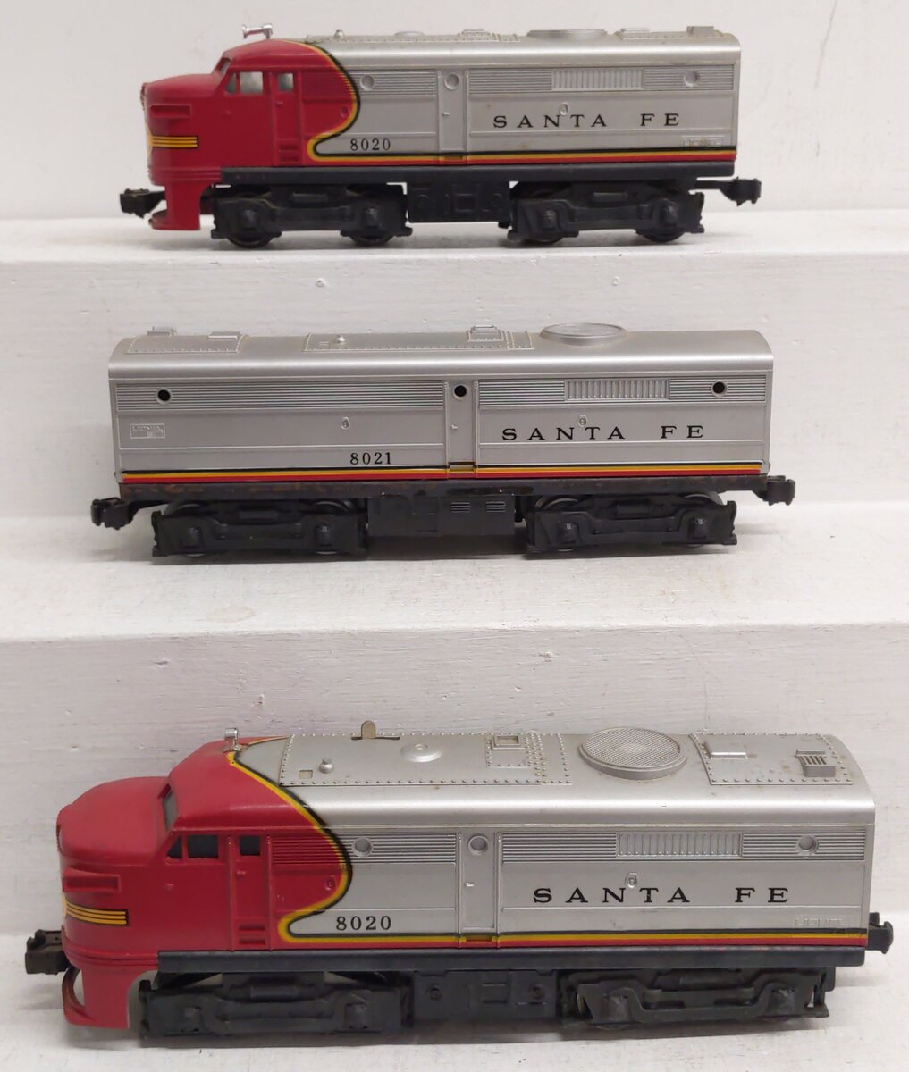 Lionel 6-8020 Santa Fe Alco AAB Diesel Locomotive Set #8020 #8021 [3] VG