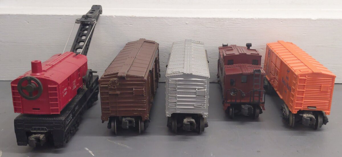 Lionel Vintage O Gauge Freight Cars: 6457,3474,2458,2460,6034 [5] VG