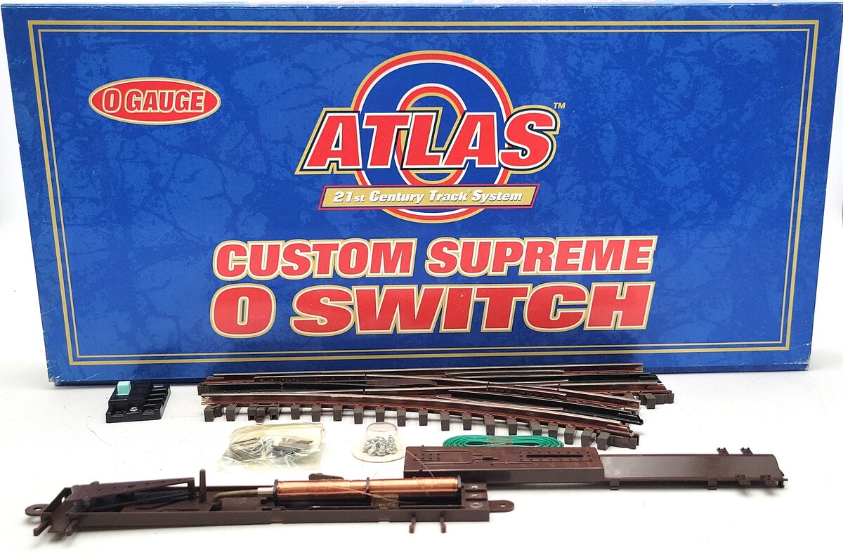 Atlas 6076 O Gauge Nickel Silver O-36 Right Hand Remote Switch Turnout VG/Box