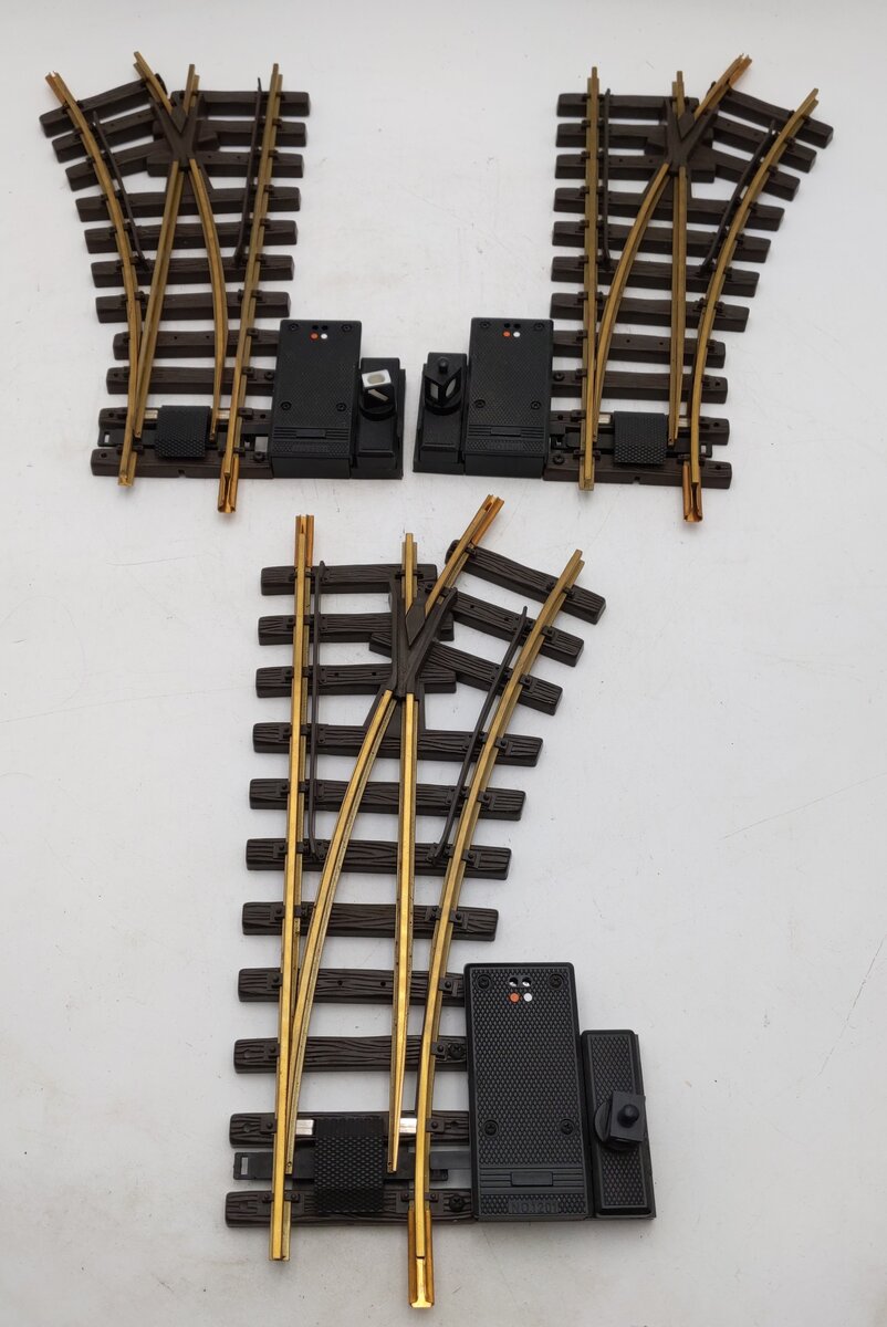 LGB G Scale 1200/1210 LH & RH Remote Switch Turnouts [3] VG
