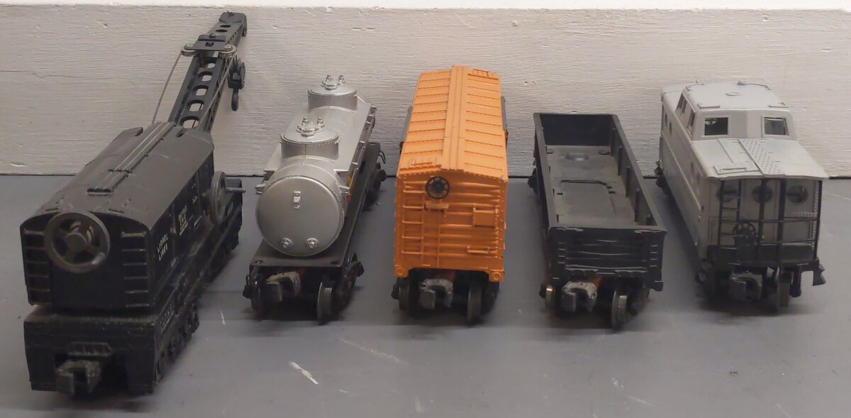 Lionel Vintage O Gauge Frei8ght Cars #2465,641751,2460,347000,X2454 [5] VG