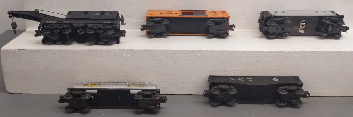 Lionel Vintage O Gauge Frei8ght Cars #2465,641751,2460,347000,X2454 [5] VG