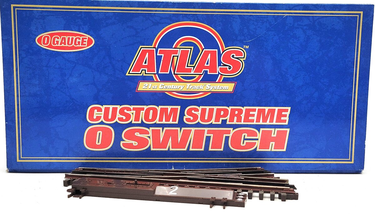 Atlas 6075 O Nickel Silver O-36 Left Hand Remote Switch Turnout LN/Box