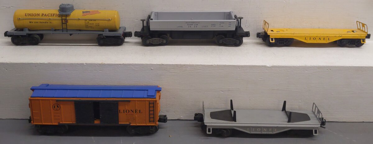 Lionel Vintage O Custom Freight Cars #61100,3459,154 [5] VG