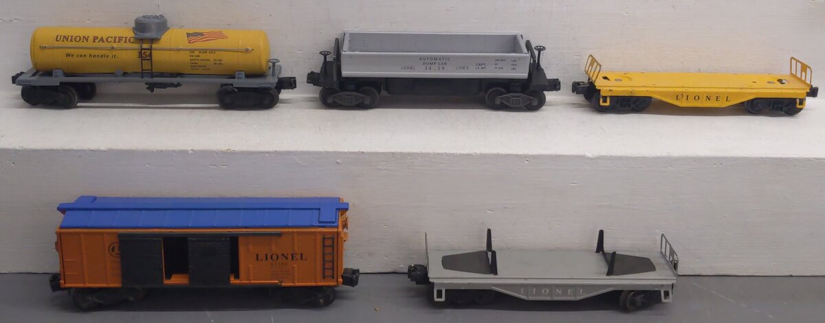 Lionel Vintage O Custom Freight Cars #61100,3459,154 [5] VG