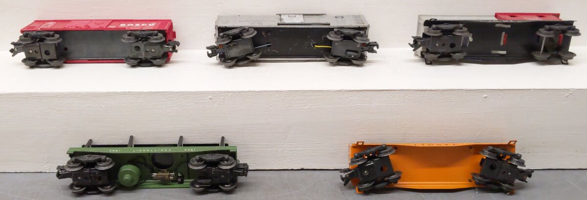Lionel Vintage O Gauge Freight Cars #3454,6119,6014,3461 [5] VG