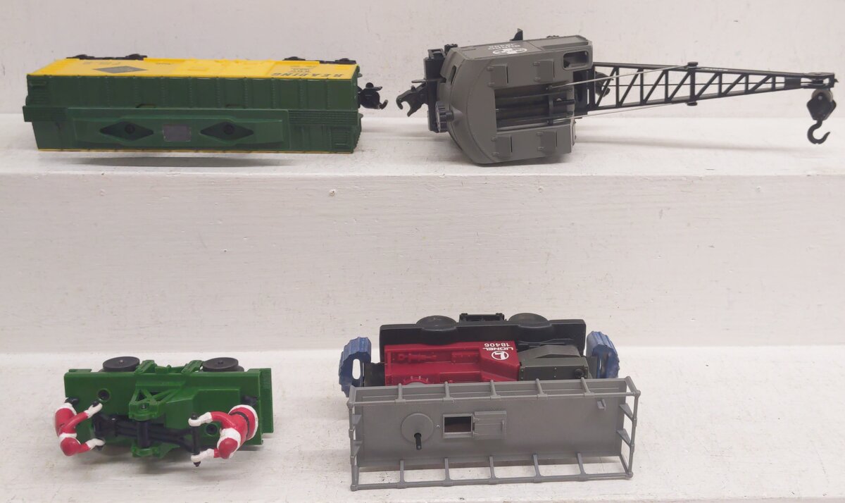 Lionel O Assorted Freight Cars 6-18405, 6-18406, 6-18403, 6-16614 [4] EX/Box