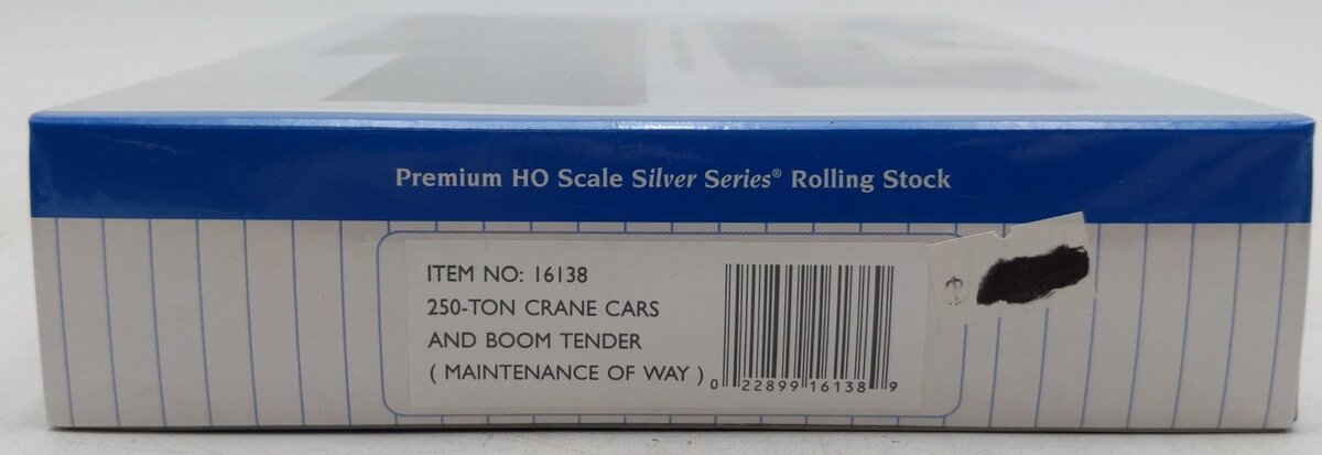 Bachmann 16138 HO Maintenance of Way 250-Ton Steam Crane Car and Boom Tender MT/Box