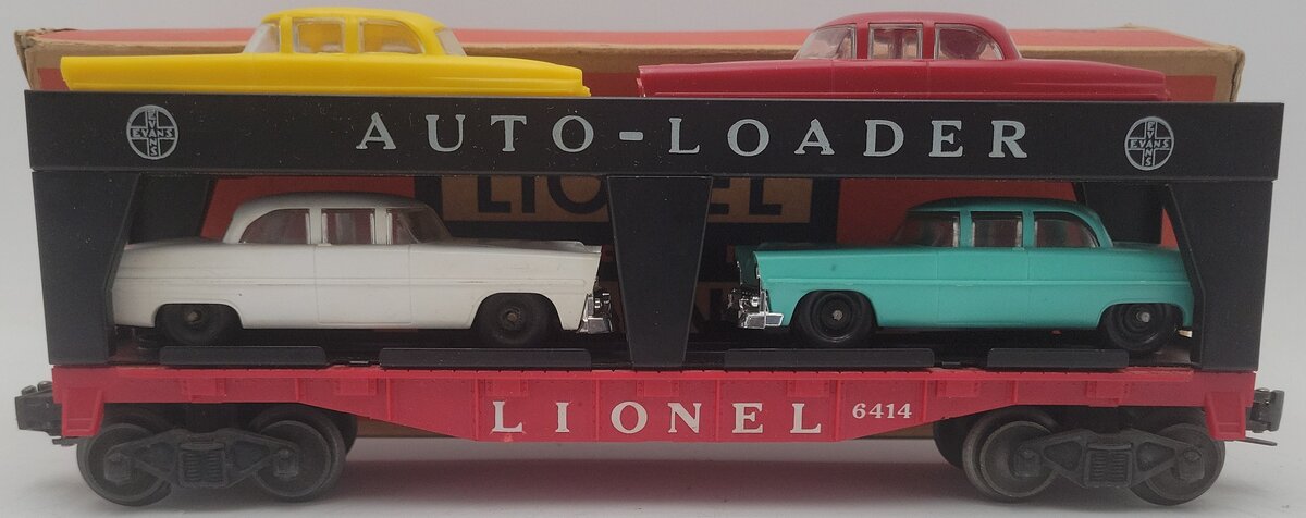Lionel 6414 Vintage O Gauge Postwar Evans Autoloader with 4 Automobiles EX/Box