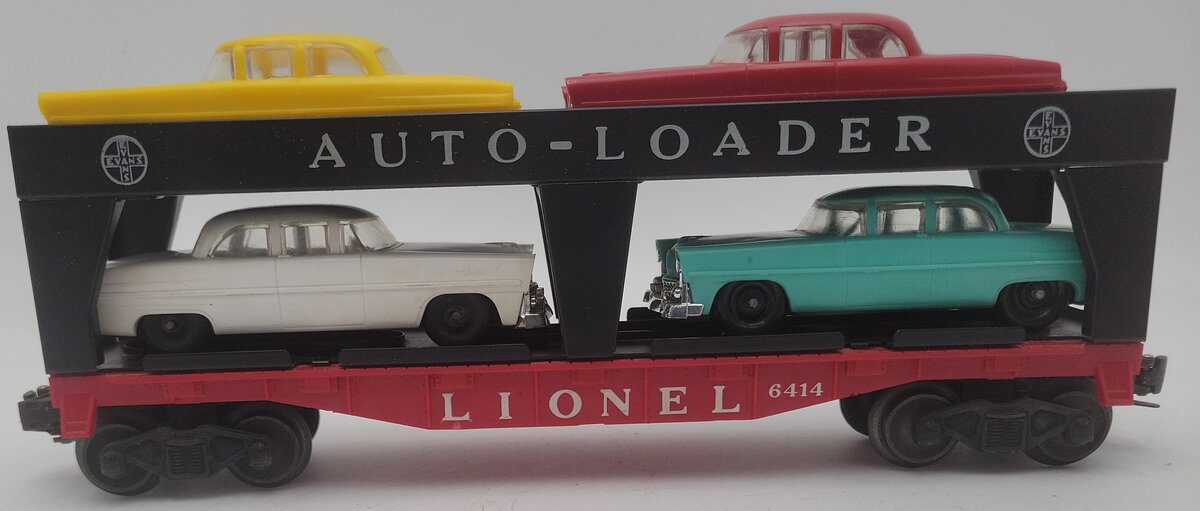 Lionel 6414 Vintage O Gauge Postwar Evans Autoloader with 4 Automobiles EX/Box