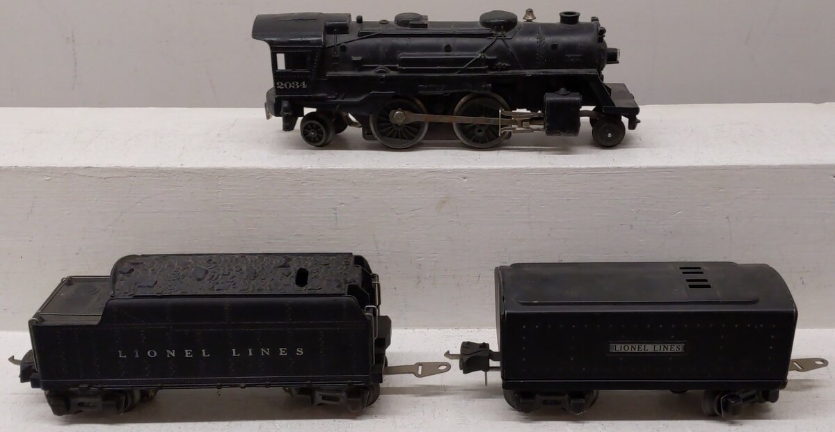 Lionel Vintage O Locomotive & Tenders 2689T, 2034, 2224W [3] VG