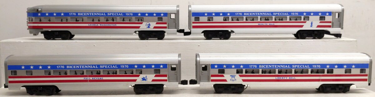 Williams 1776 Williams O Gauge 1776 Bicentennial 4 Car Passenger Set VG