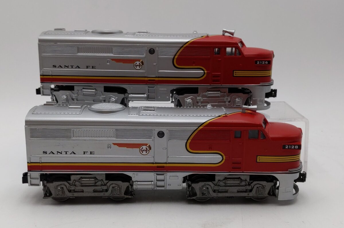 K-Line K2126 O Gauge Santa Fe Alco AA Diesel Locomotive Set #2126/2128 EX/Box