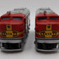 K-Line K2126 O Gauge Santa Fe Alco AA Diesel Locomotive Set #2126/2128 EX/Box