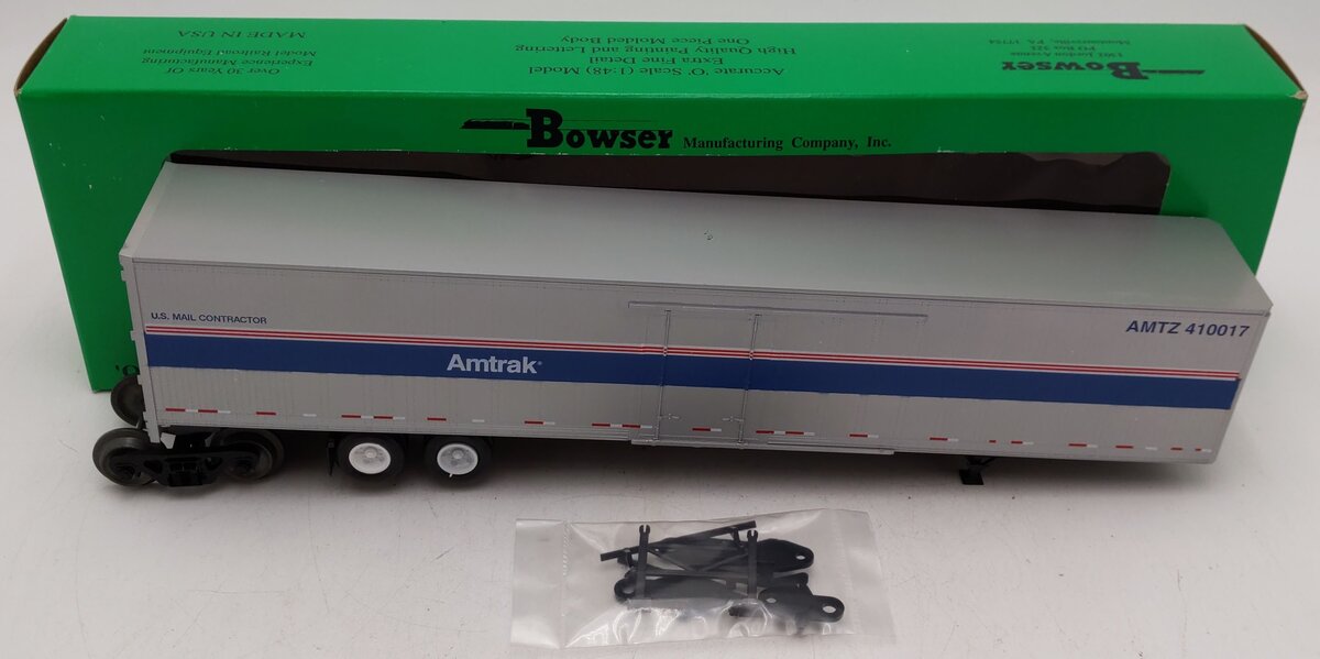 Bowser 87004 O Gauge Amtrak 53' RoadRailer #410017 EX/Box