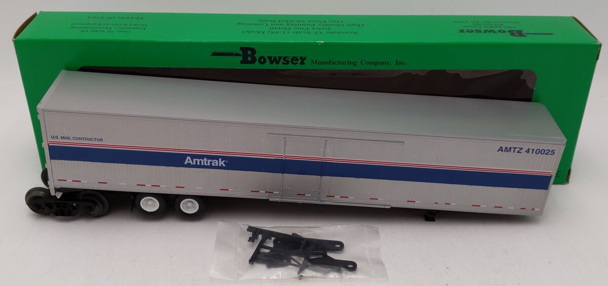 Bowser 87004 O Gauge Amtrak 53' RoadRailer #410025 EX/Box