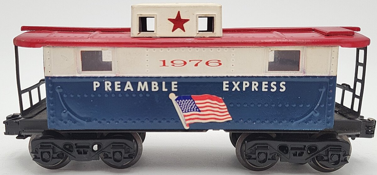 Custom Painted O Gauge Die-Cast Preamble Express 1976 Caboose