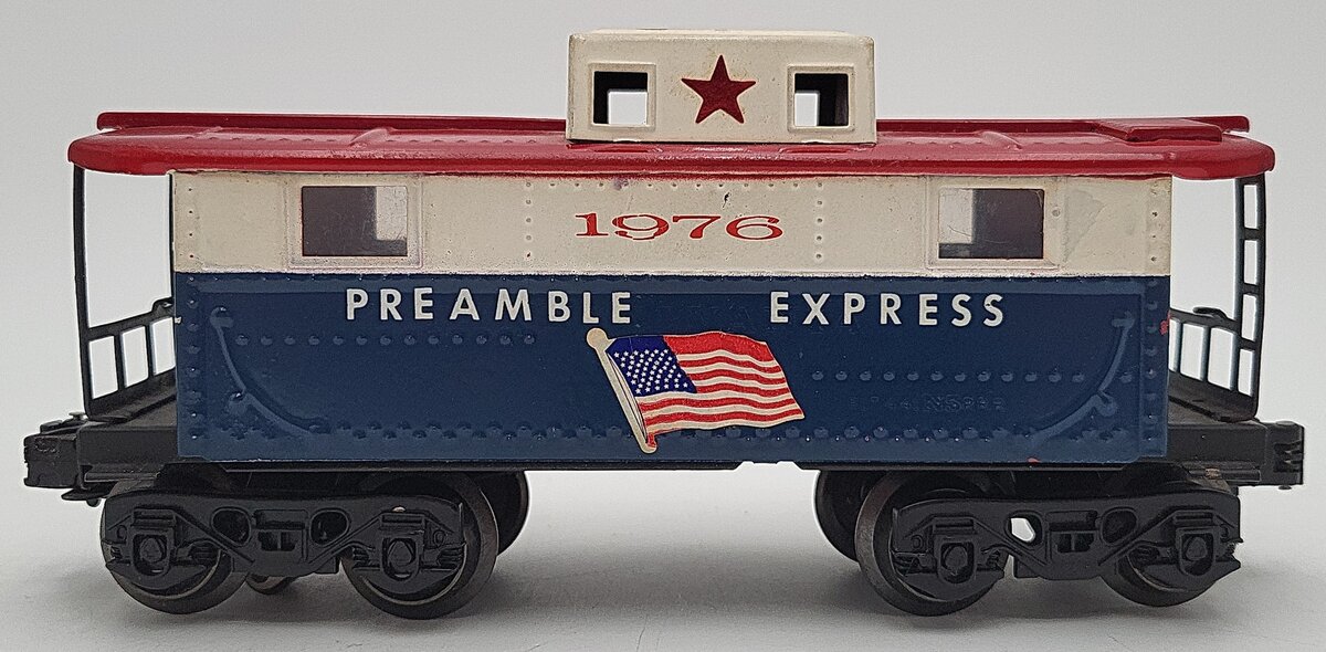 Custom Painted O Gauge Die-Cast Preamble Express 1976 Caboose