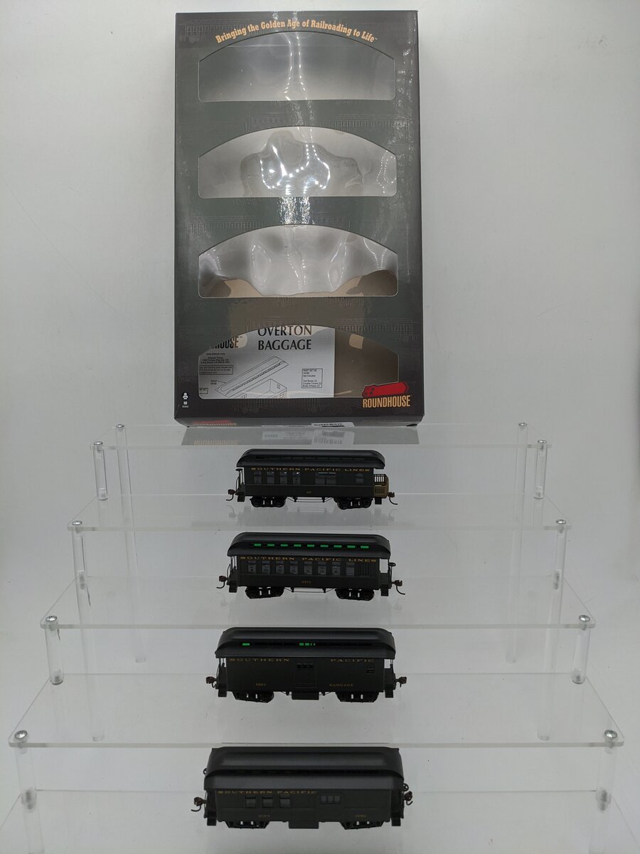 Roundhouse 84309 HO Scale Southern Pacific Overton 4 Car Passenger Set EX/Box