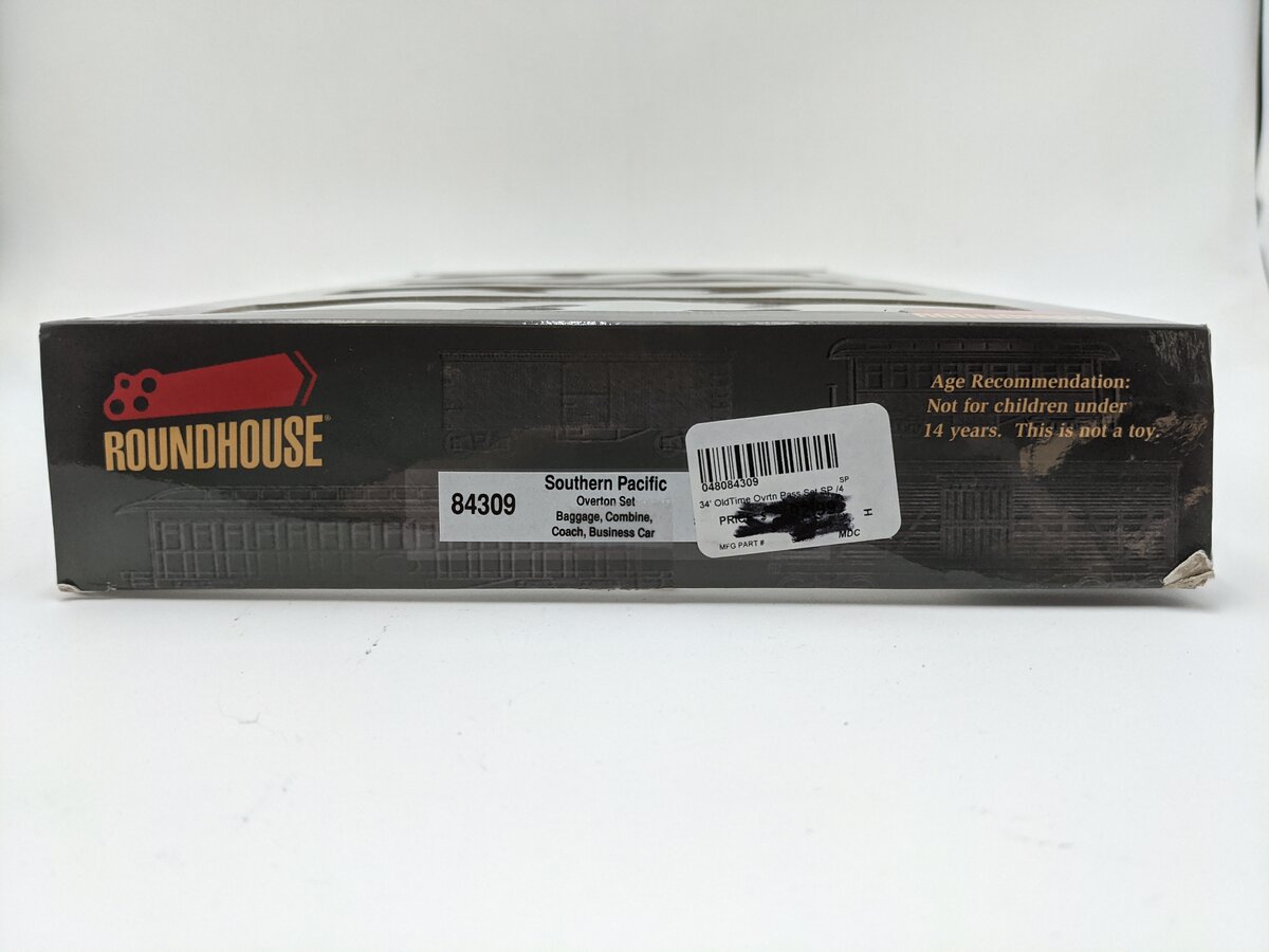 Roundhouse 84309 HO Scale Southern Pacific Overton 4 Car Passenger Set EX/Box