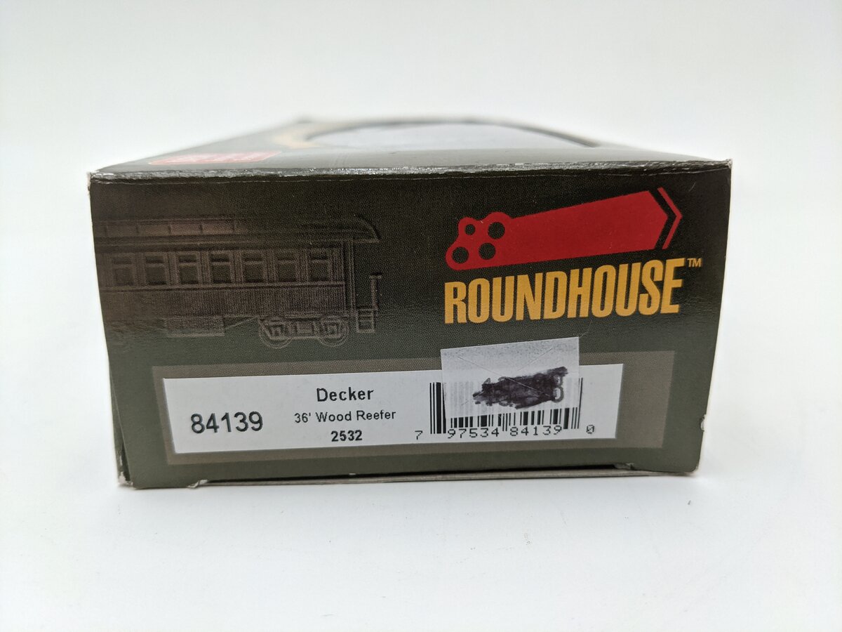 Roundhouse 84139 HO Decker Meat 36' Wood Reefer #2532 LN/Box