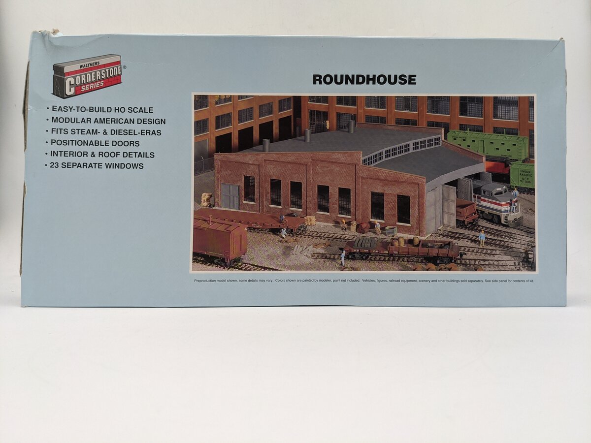 Walthers 933-3041 HO Scale Three Stall Roundhouse Building Kit LN/Box