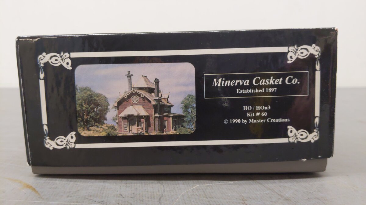 Master Creations 60 HO/HOn3 Minerva Casket Co. Model Building Kit LN/Box