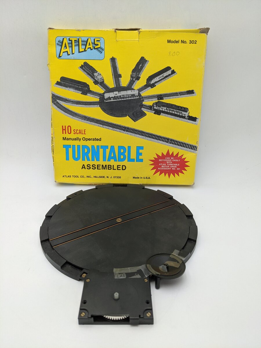 Atlas 302 HO Manual Turntable Assembled Manually Operated EX/Box