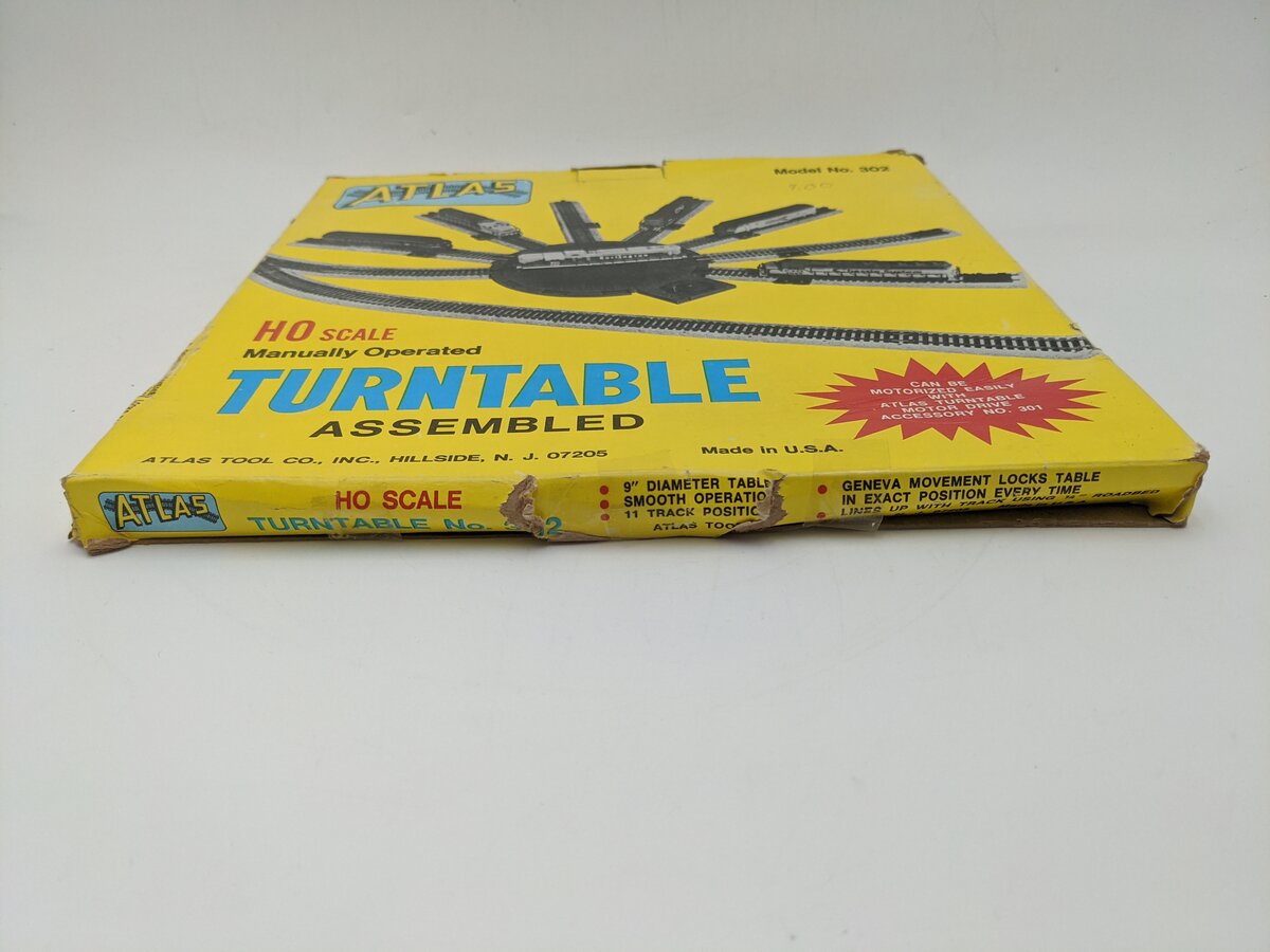 Atlas 302 HO Manual Turntable Assembled Manually Operated EX/Box