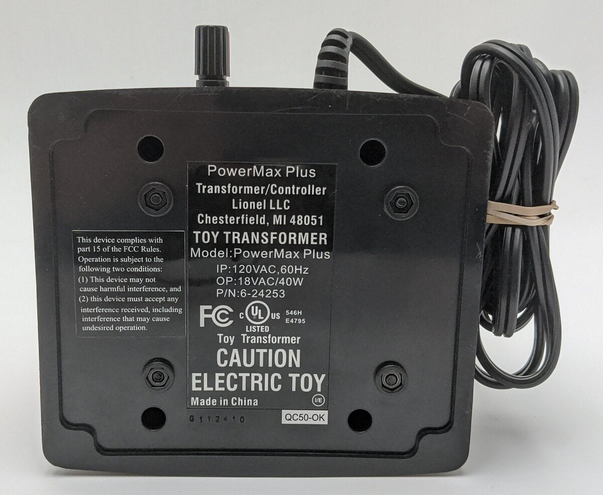 Lionel 6-24253 PowerMax Plus 40 Watt Transformer EX