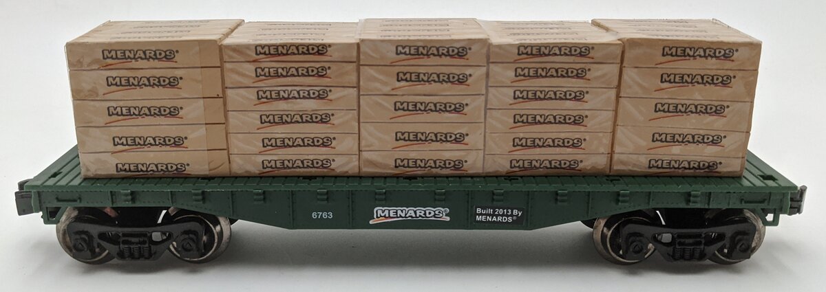 Menards 279-0634 O Gauge Menards Flatcar With Lumber Load LN/Box