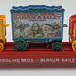 K-Line 6-22498 O Gauge Ringling Bros. Flat Car w/ Circus Wagons VG