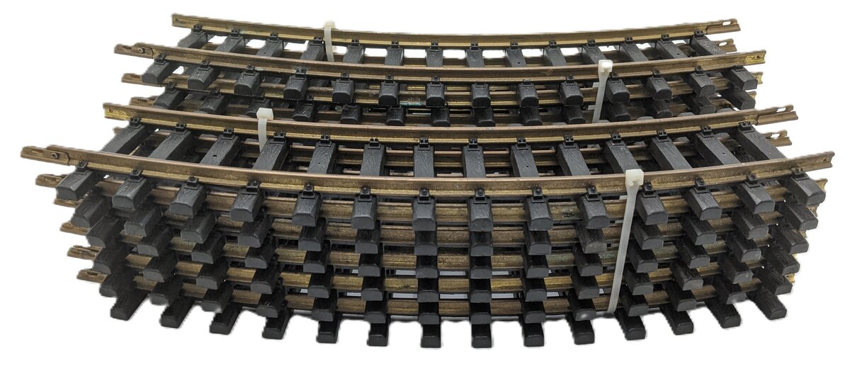 Aristo-Craft 11500 G Euro Brass 5 Ft. Diameter Curved Track Sections (12) VG