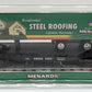 Menards 279-0425 O27 Exclusive Flatcar w/Steel Roofing Trailer MT/Box